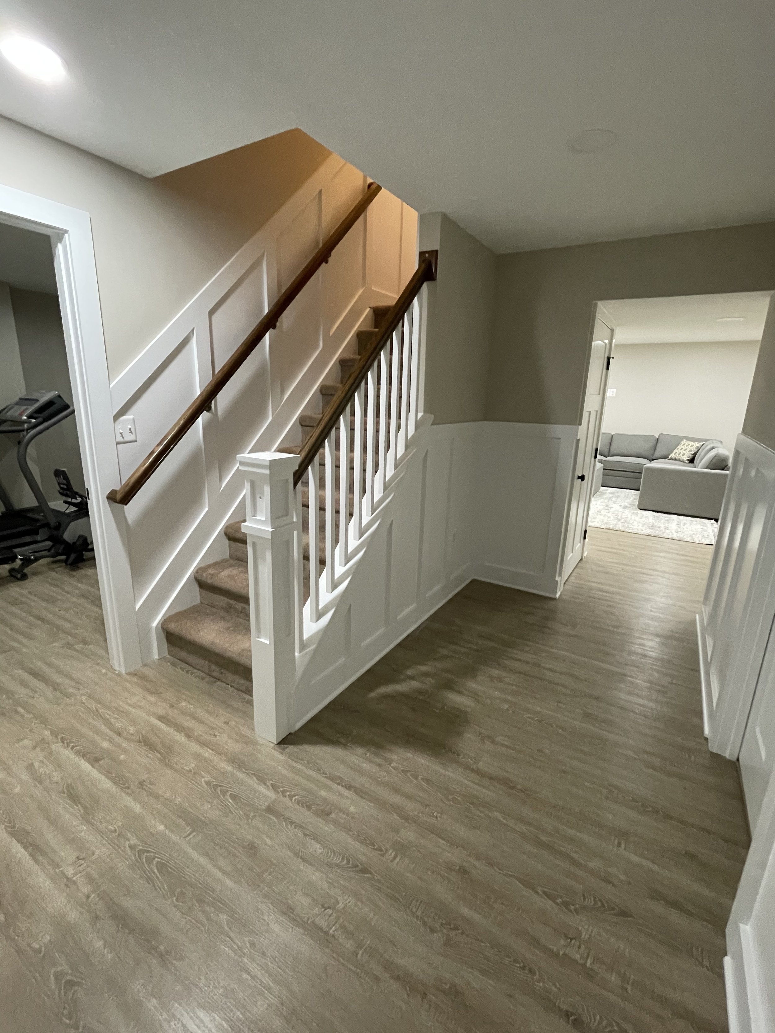 Finished custom stair and millwork